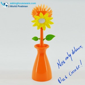 Bàn chải làm sạch bếp hướng dương Akbrand với giá đỡ tầng hầm