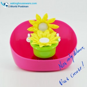 Bàn chải và hộp lưu trữ làm sạch nhà bếp Akbrand được đặt bên cạnh