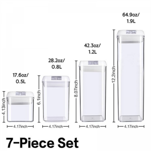 Bảo quản thực phẩm 12 miếng Nhựa lưu trữ thực phẩm kín khí