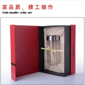 Logo tùy chỉnh In bìa các tông Giấy và đáy Bao bì lưu trữ Hộp quà tặng với Ribbon