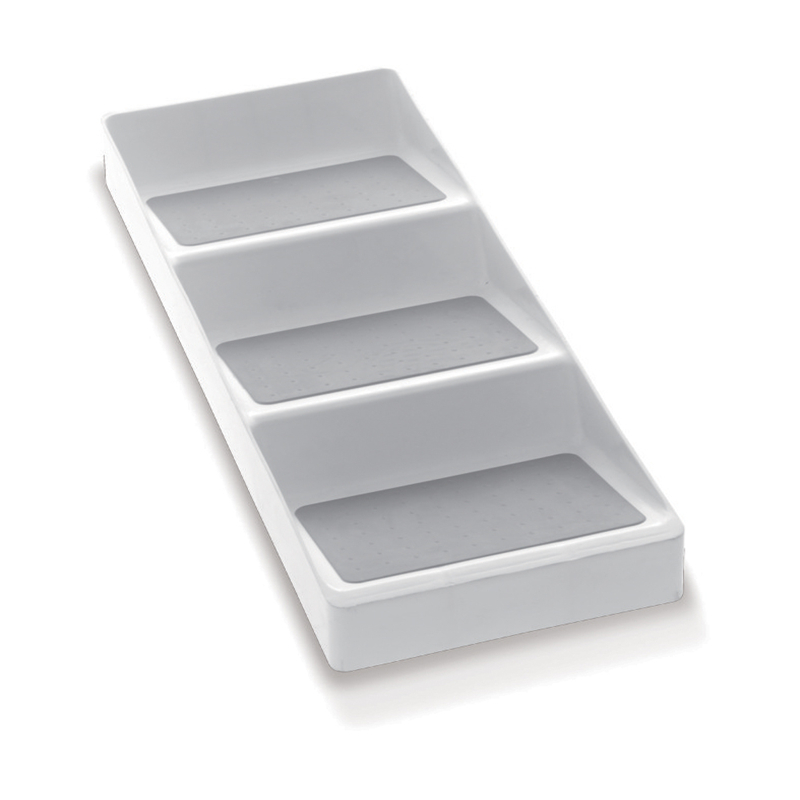 White u0026 Grey Nhựa không trượt 3 tầng Spice Pantry Nhà bếp lưu trữ tủ lưu trữ