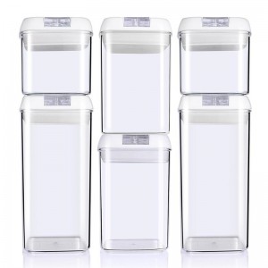 Bộ đồ đựng ngũ cốc bằng nhựa thực phẩm kín khí miễn phí 6 miếng BPA