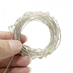 5M 3M 2M 1M LED dây đồng bạc dây ánh sáng Vòng hoa cổ tích cho năm mới Giáng sinh Trang chủ đám cưới Trang trí pin