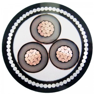 Cáp bọc thép đa lõi trung áp với STA / SWA bọc thép