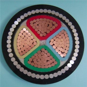 4x300mm2 Cáp bọc thép Swa 4 lõi với áo giáp dây thép