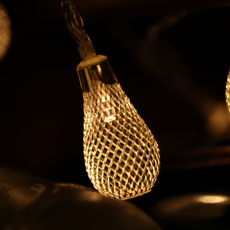 Đèn led 10/20 / 40 Đèn dây, Đèn hoạt động bằng pin Giáng sinh, Đèn lồng thả nước rỗng cho Xmas Lễ hội đám cưới Kích thước trang trí: Vàng 40 LED