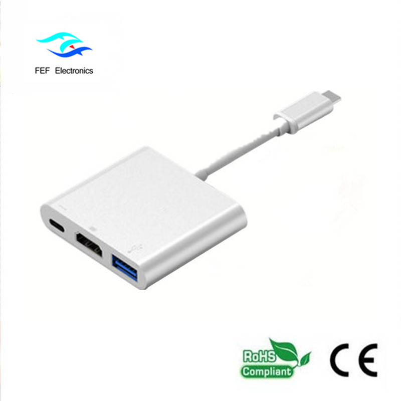 USB 3.1 loại-c thành HDM1 + ​​USB 3.0 + PD