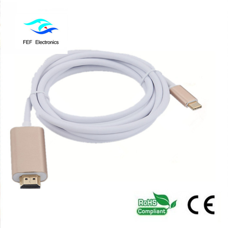 Bộ chuyển đổi nam USB Type c sang HDMI Mã vỏ ABS: FEF-USBIC-013
