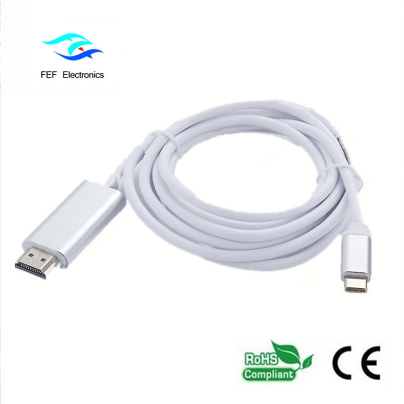 Bộ chuyển đổi nam USB Type c sang HDMI Mã vỏ ABS: FEF-USBIC-013