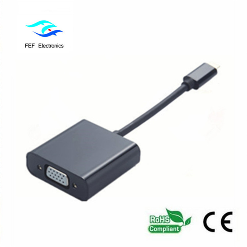 Bộ chuyển đổi USB 3.1 Type-C male sang VGA Mã số: FEF-USBIC-002