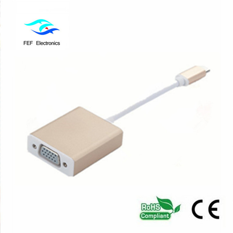 Bộ chuyển đổi USB 3.1 Type-C male sang VGA Mã số: FEF-USBIC-002