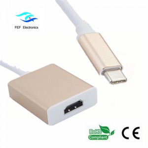 USB loại c sang usb3.0 nữ + HDMI nữ + PD chuyển đổi vỏ kim loại FEF-USBIC-005A