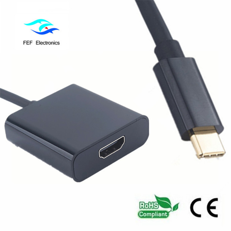 USB loại c sang usb3.0 nữ + HDMI nữ + PD chuyển đổi vỏ kim loại FEF-USBIC-005A