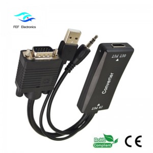 VGA male to HDMI male + Audio + Bộ nguồn USB Mã số: FEF-HIC-011