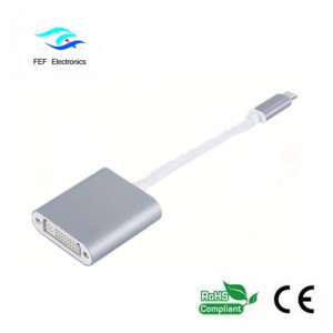 Bộ chuyển đổi USB TYPE-C sang DVI Vỏ nhựa ABS Mã: FEF-USBIC-003