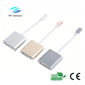 Bộ chuyển đổi USB TYPE-C sang DVI Vỏ nhựa ABS Mã: FEF-USBIC-003
