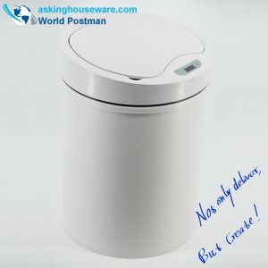 Thùng rác cảm ứng tự động AKbrand có sạc điện, màu xám, 15 lít