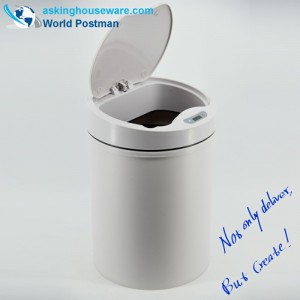 Thùng rác cảm ứng tự động AKbrand có sạc điện, màu xám, 15 lít