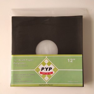 12 inch Black Polyliner LP Record Inside Tay áo