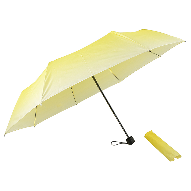Quà tặng di động gấp trẻ em màu vàng tím du lịch mưa 3 ô có thể gập lại