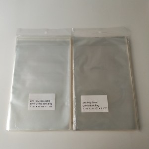 Crystal Clear 2mil Poly Resealable Silver Comic Book Bag