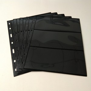 3 trang lưu trữ tiền tệ bỏ túi Poly Black cho các hóa đơn tiền tệ