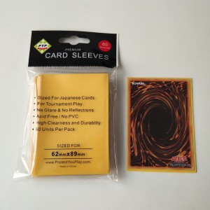 62X89mm Nhật Bản / Kích thước nhỏ YGO Solid Yellow Gaming Card bảo vệ tay áo