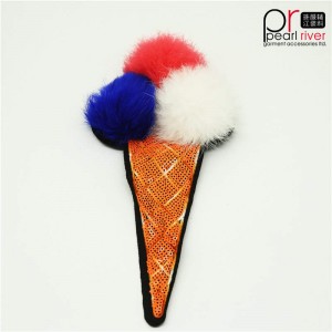 Chất lượng cao khâu tay pom pom kem đảo ngược