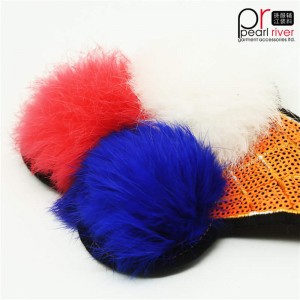 Chất lượng cao khâu tay pom pom kem đảo ngược