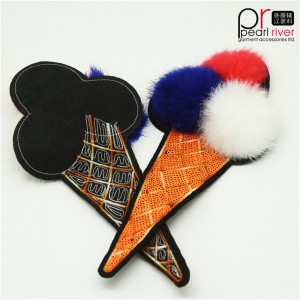 Chất lượng cao khâu tay pom pom kem đảo ngược