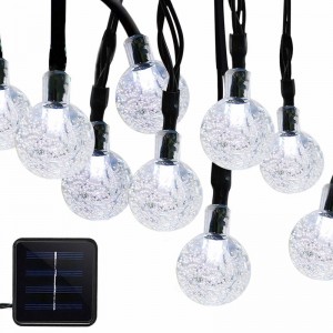 đèn năng lượng mặt trời chuỗi 50 LED bong bóng pha lê hình cầu 7 m / 23 ft 8 chế độ Giáng sinh cổ tích thích hợp cho ngoài trời cảnh quan sân vườn sân vườn gia đình kỳ nghỉ con đường bên bãi cỏ tran...