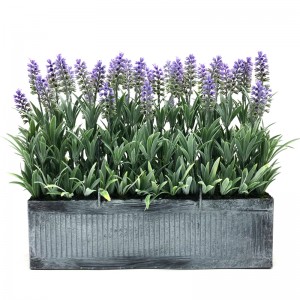 Kim loại nhân tạo Pot Plant Trang trí nội thất Hoa oải hương Sắp xếp Bàn trang trí