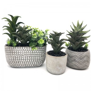 Cây nhân tạo thực tế cây mọng nước cây văn phòng nhiệt đới Vườn trang trí nội thất