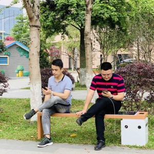 Smart Park Băng ghế dự bị năng lượng mặt trời không dây