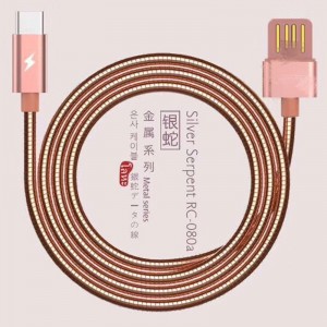 Cáp mặt kép USB 2.0 Cáp kim loại Sạc tròn Nhôm Vỏ Micro to Cáp dữ liệu USB 2.0