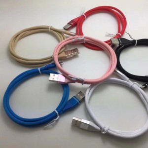 Cáp dữ liệu bện đầy màu sắc Sạc nhanh Vỏ nhôm tròn Cáp USB cho micro USB, Loại C, sạc sét iPhone và đồng bộ hóa