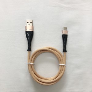 3.0A Bện sạc nhanh Vòng nhôm Vỏ uốn cong Cáp dữ liệu USB miễn phí cho micro USB, Loại C, sạc sét iPhone và đồng bộ hóa