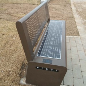 Solar Park băng ghế dự bị đường phố công cộng với sạc không dây