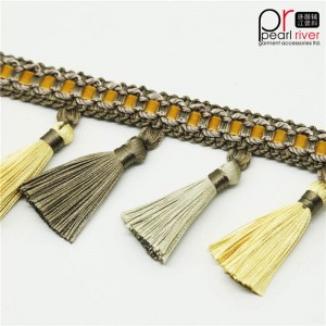 Thiết kế mới Fringe Ball cho trang trí cửa sổ Pom Pom Rèm Fringe