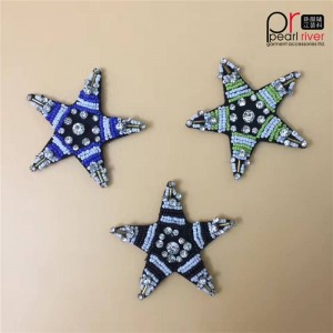 Tùy chỉnh và cổ sao thiết kế nhựa thêu hạt vá 2019 bán buôn