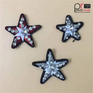 Tùy chỉnh và cổ sao thiết kế nhựa thêu hạt vá 2019 bán buôn