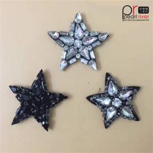 thiết kế độc đáo hạt nhựa rhinestone patch may với keo truyền nhiệt tùy chỉnh