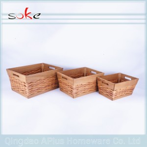 bán buôn đan bằng tay đan giỏ lưu trữ mây