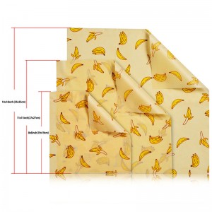 FDA chứng nhận giấy gói thực phẩm sáp ong sáp ong thực phẩm tái sử dụng bọc 3 gói