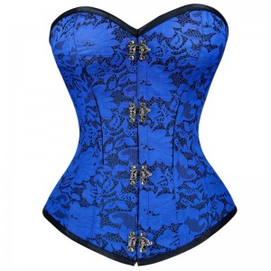 Sexy Gothic Hoa thổ cẩm Dây đai thép Bodyshaper Eo Cincher Overbust Corset N19020