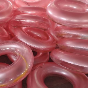 Giant bơm hơi vàng long lanh trong suốt bơi ống bơi vòng hồ bơi nổi