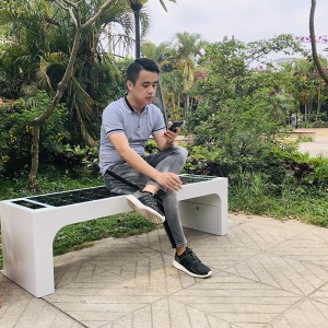 Nội thất đường phố thông minh Ghế đô thị Solar Powered
