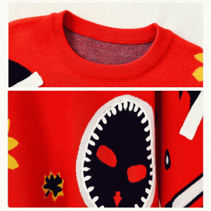 Thiết kế áo len dệt kim châu Âu kích thước dày của Mỹ