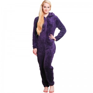 Người lớn Onesie Purple Pyjama