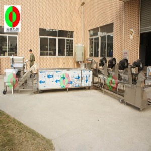 Dây chuyền sản xuất gọt vỏ trái cây và rau quả liên tục